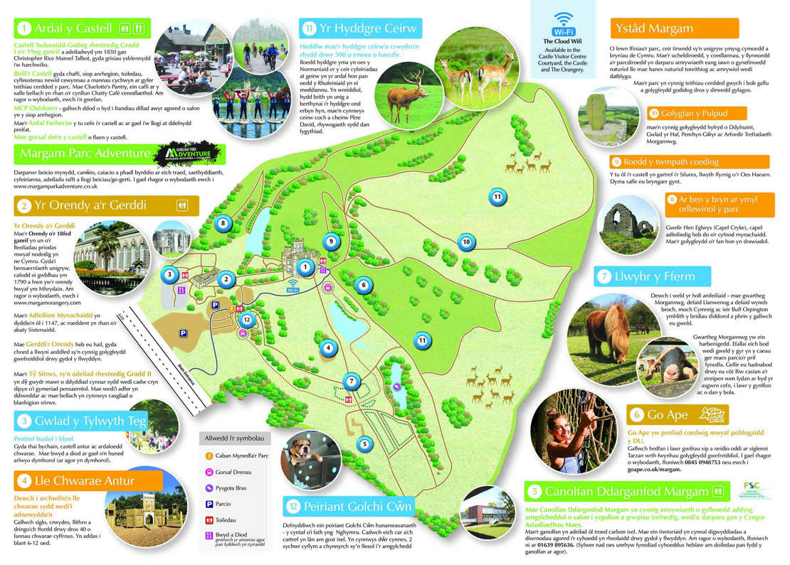 Margam Park Visitors Guide Map 2021 Welsh V1 2